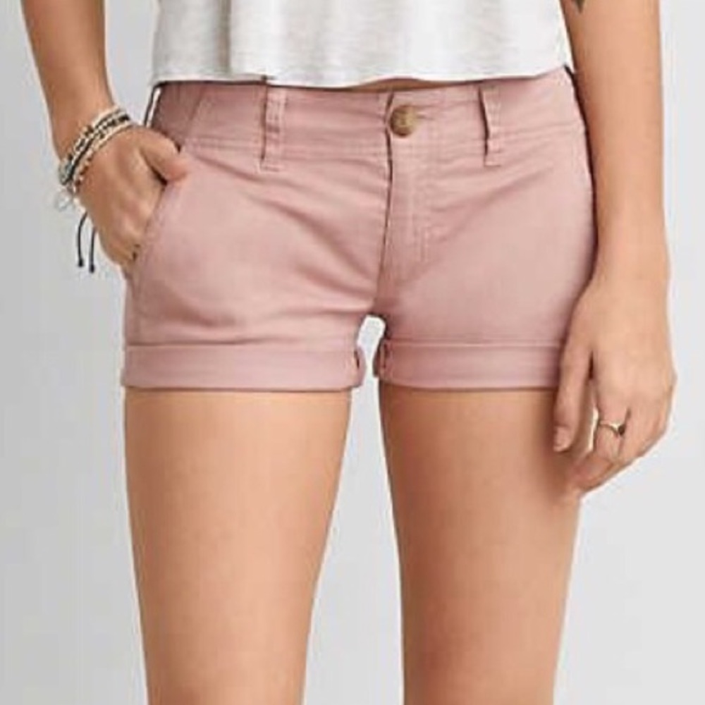 AE pink midi shorts